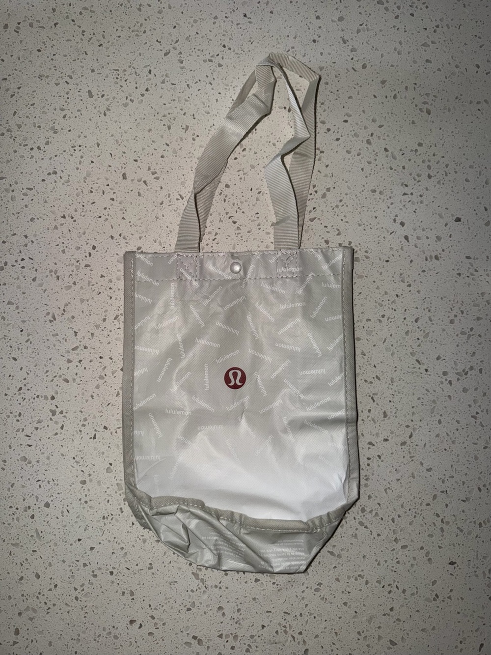 lululemon athletica Light Cream Tote with Red Logo